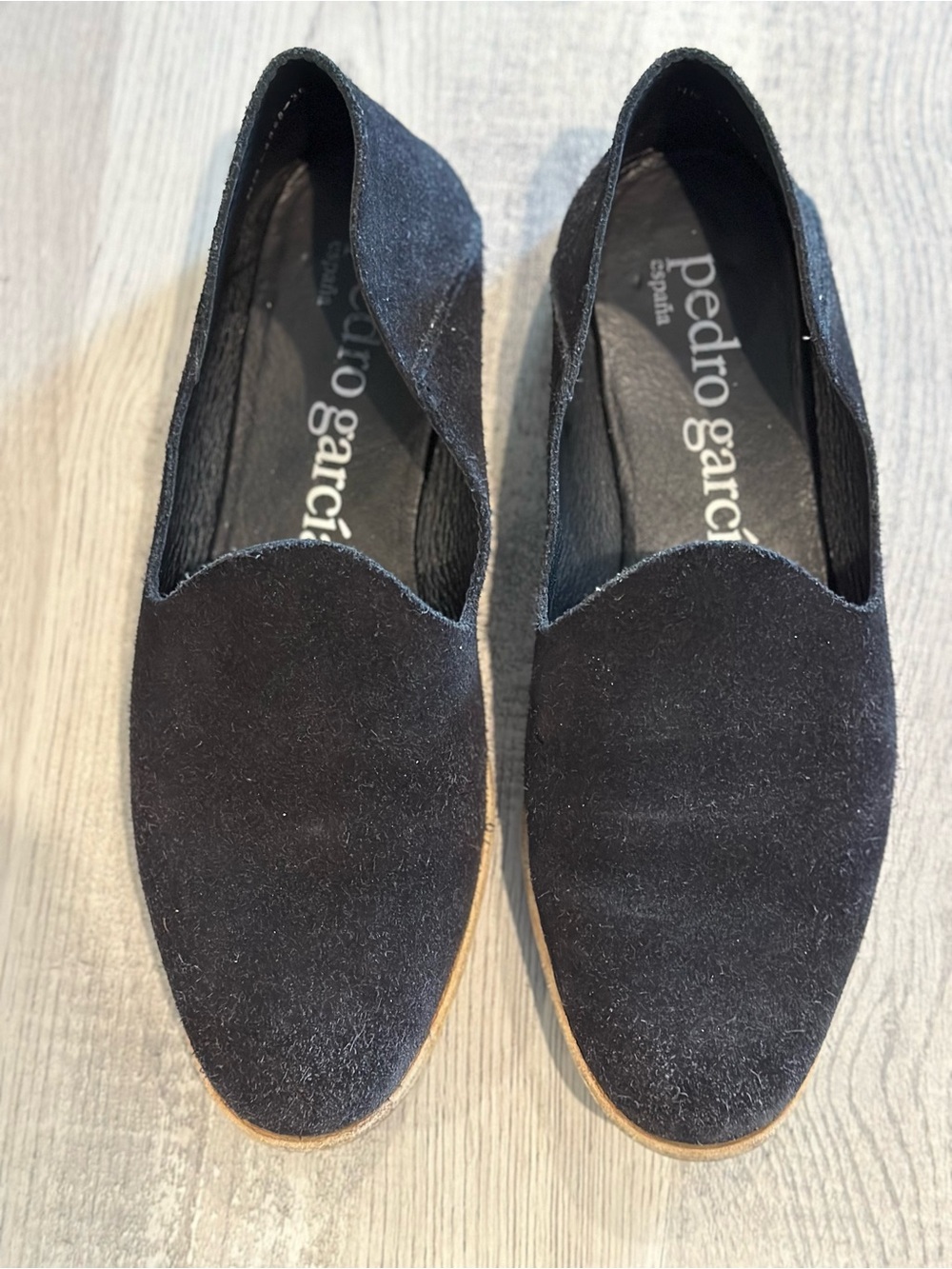 Pedro Garcia Women’s Black Suede Slip-On Loafers